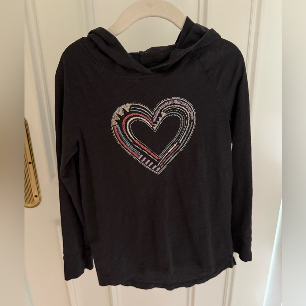 Kids Black Heart Hoodie